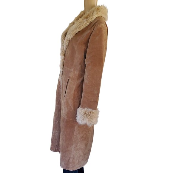 VTG 90s WILSON'S LEATHER COAT Women's XL Maxima Y2K Penny Lane Faux Fur Lined - Picture 5 of 14